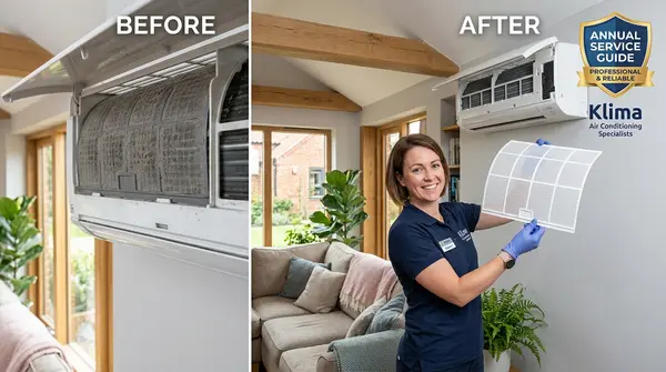 AC servicing in Surrey before and after